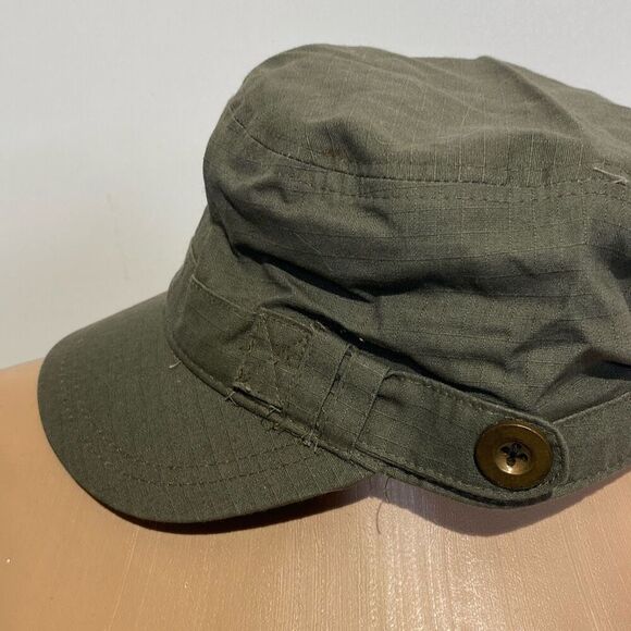 Bio-World Merchandising Men's Olive Green Side Button Tab Cadet Hat One Size - Picture 5 of 11